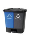 Tempat Sampah Pedal 2 Kompartemen (Dual Bin) – Recycle & Residual Waste