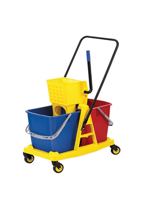 Double Bucket Wringer Trolley Yellow 60 L AF08074