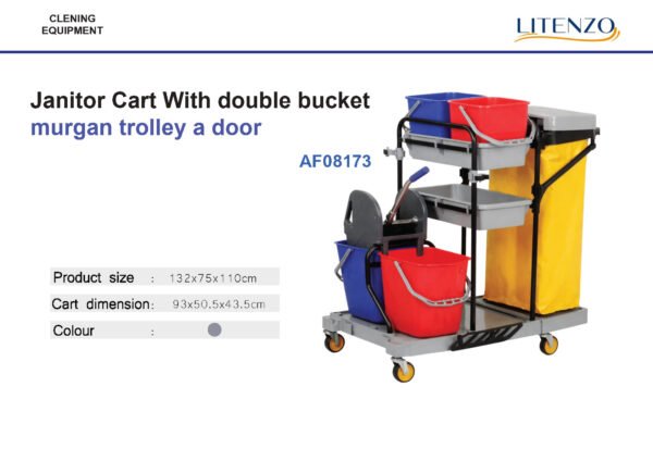 Janitor Cart Double Bucket AF08173