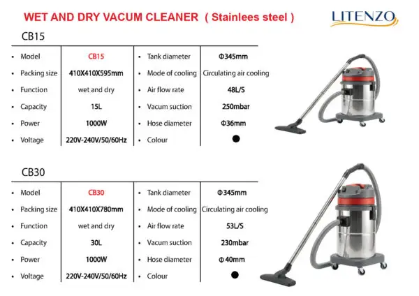 Wet & Dry 15 ltr Stainlees steel