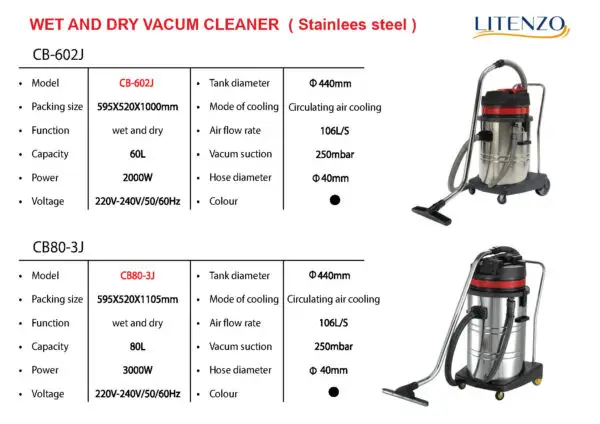 Wet & Dry 60 L Stainless Stell